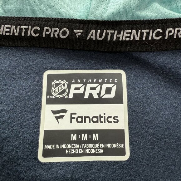 Seattle Kraken Hockey Dark Blue Hoodie Size Women's Medium. FANATICS Authentic - Picture 6 of 13